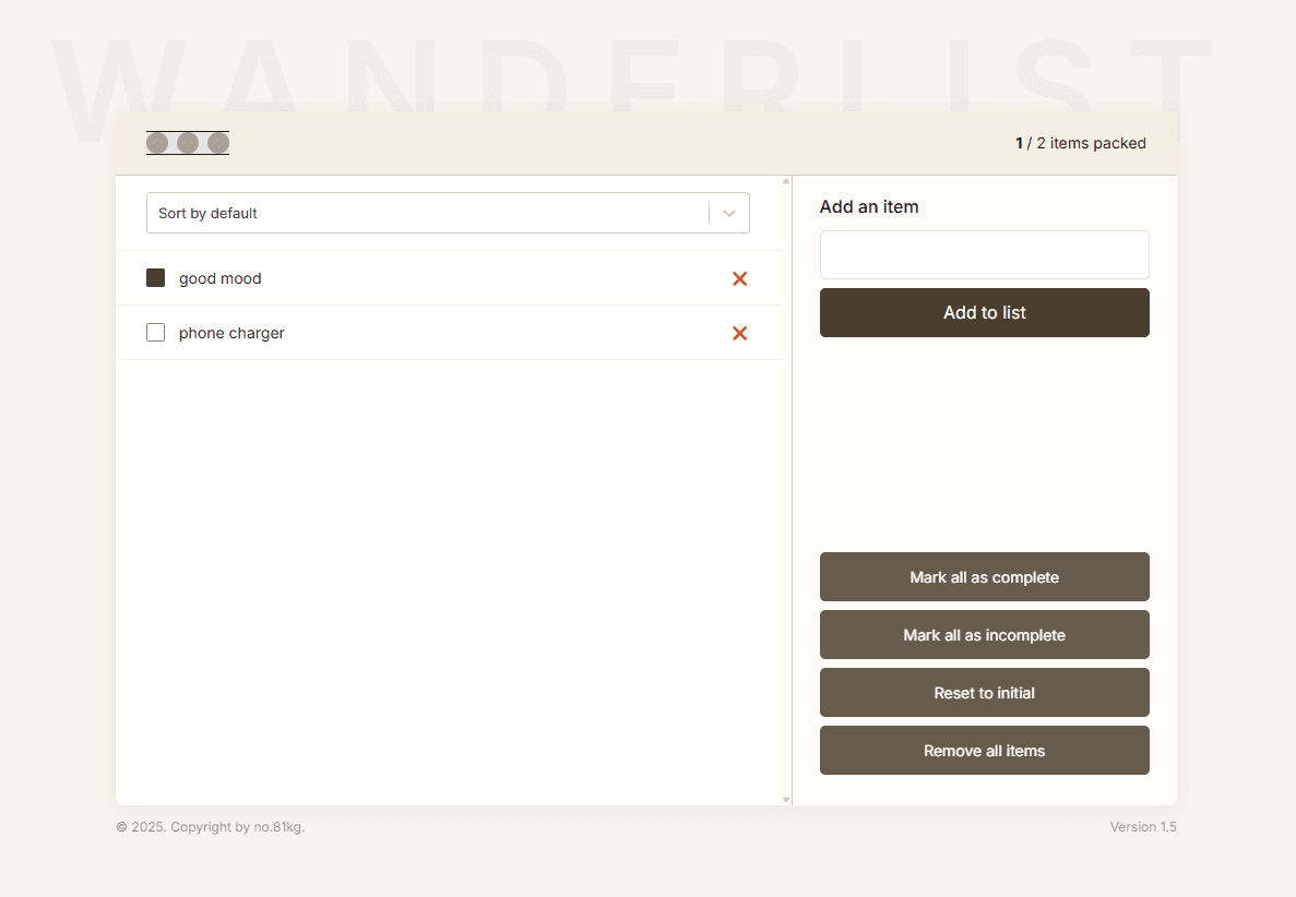 Wanderlist